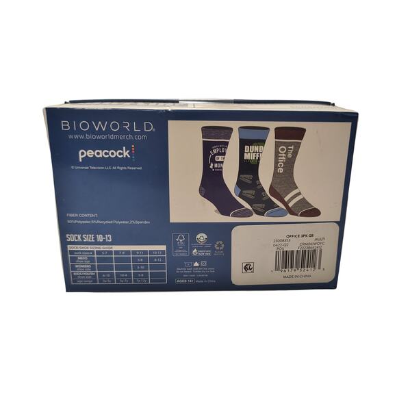 The Office Dunder Mifflin Socks - 3 Pack - Picture 3 of 4